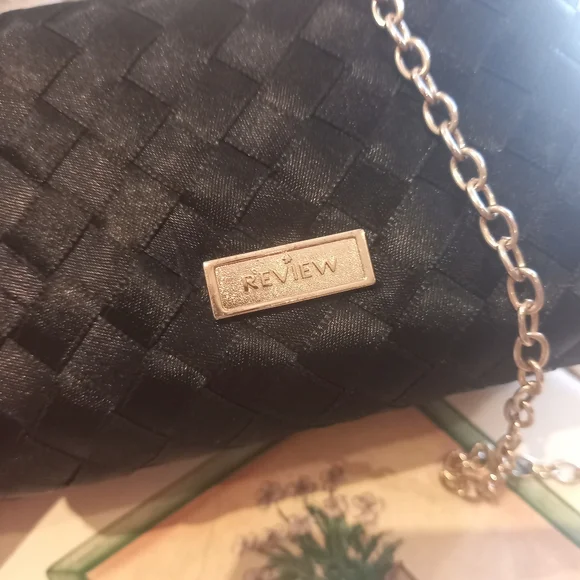 Review black and gold chain shouler / clutch evening bag - Picture 2 of 4